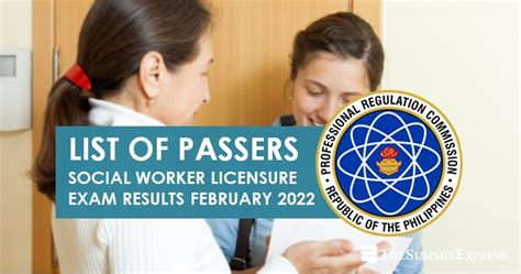 SWLE RESULTS: February 2022 Social Worker Licensure Exam Passers.